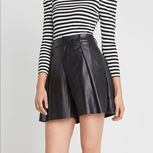 Vegan leather High waisted shorts.